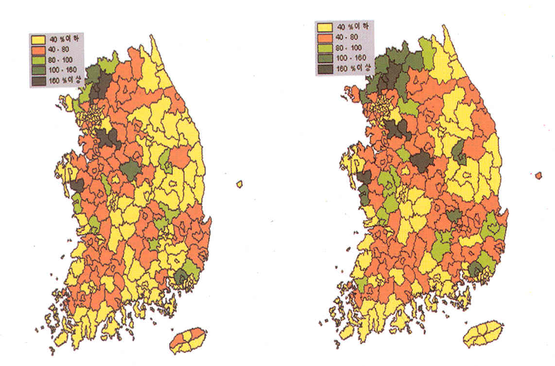 질소,인산지역별 적정 지도작성(축산 환경과) 사진1