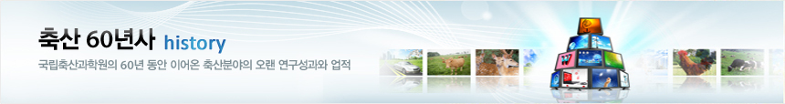 축산60년사, history, 국립축산과학원의 60년 동안 이어온 축산분야의 오랜 연구성과와 업적